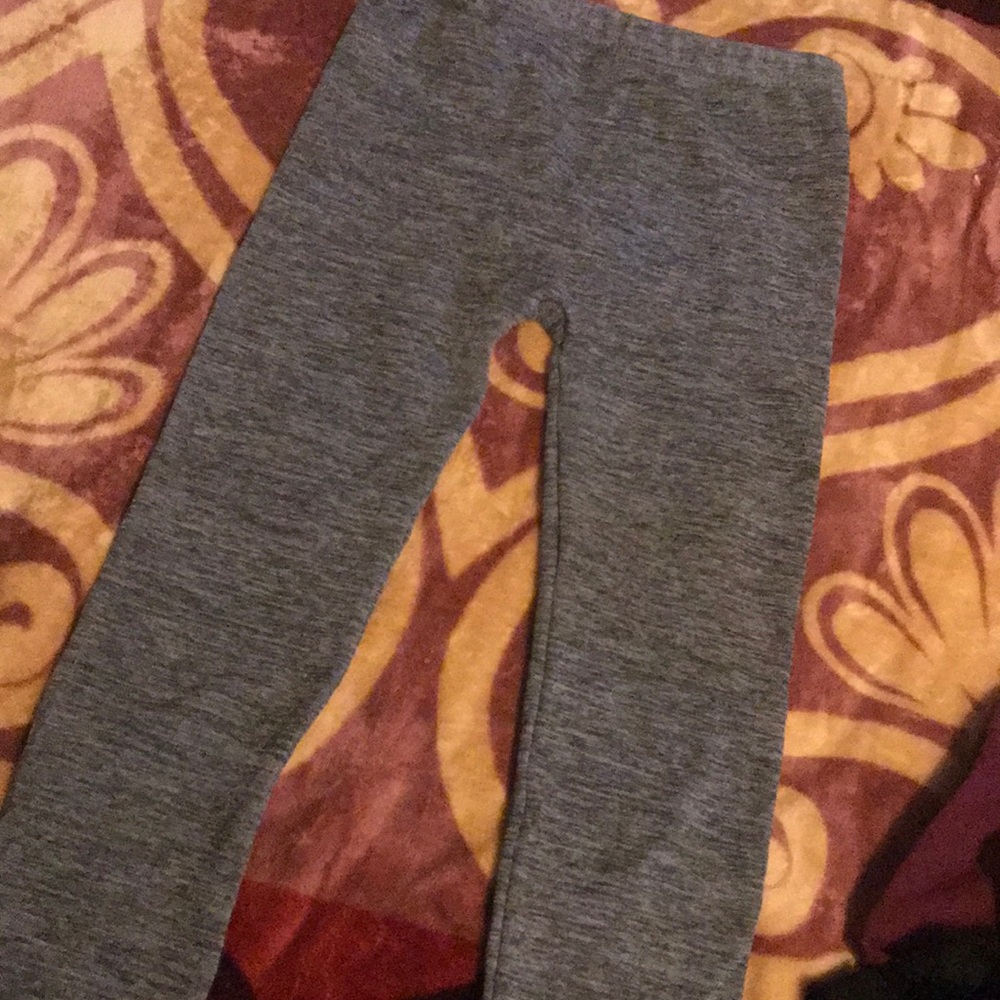 grey with black fit leggings